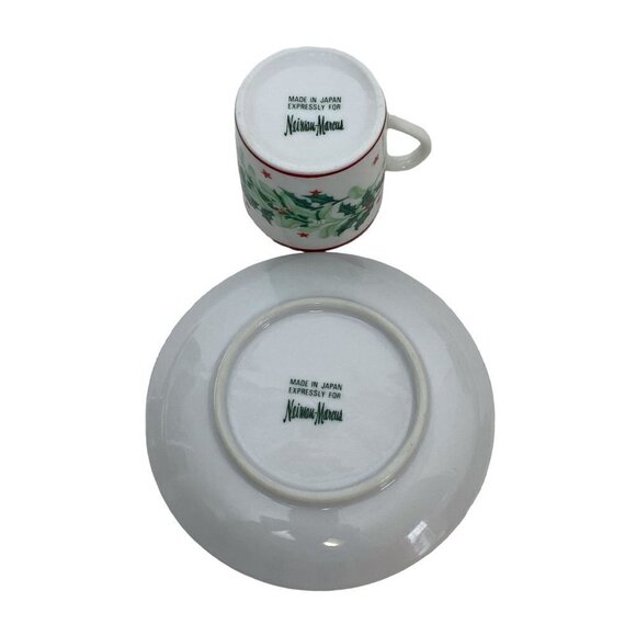 NEIMAN MARCUS Holly Espresso Cup and Saucer Demitasse - Picture 5 of 5
